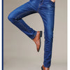 Business Men's Jeans Casual Straight Stretch Fashion Classic Blue Black Work Denim Trousers Male Brand Clothing