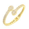 New Iced Out Bling Butterfly Heart Bracelet Silver Color CZ  Zircon Oval Charm Opened Bangle For Men Women Hiphop Luxury Jewelry