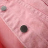 Damen Jeansjacke Frühling Herbst Kurze Jacke Rosa Jeansjacken Lässige Oberteile Lila Gelb Lila Blau Locker Sitzende Oberteile Damen Oberbekleidung