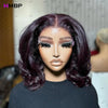 Bouncy Curly Purple Color 360/13×6 HD Lace Frontal Wig Glueless Lace Front Wig Human Hair Ready To Go Preplucked Human Hair HMBP