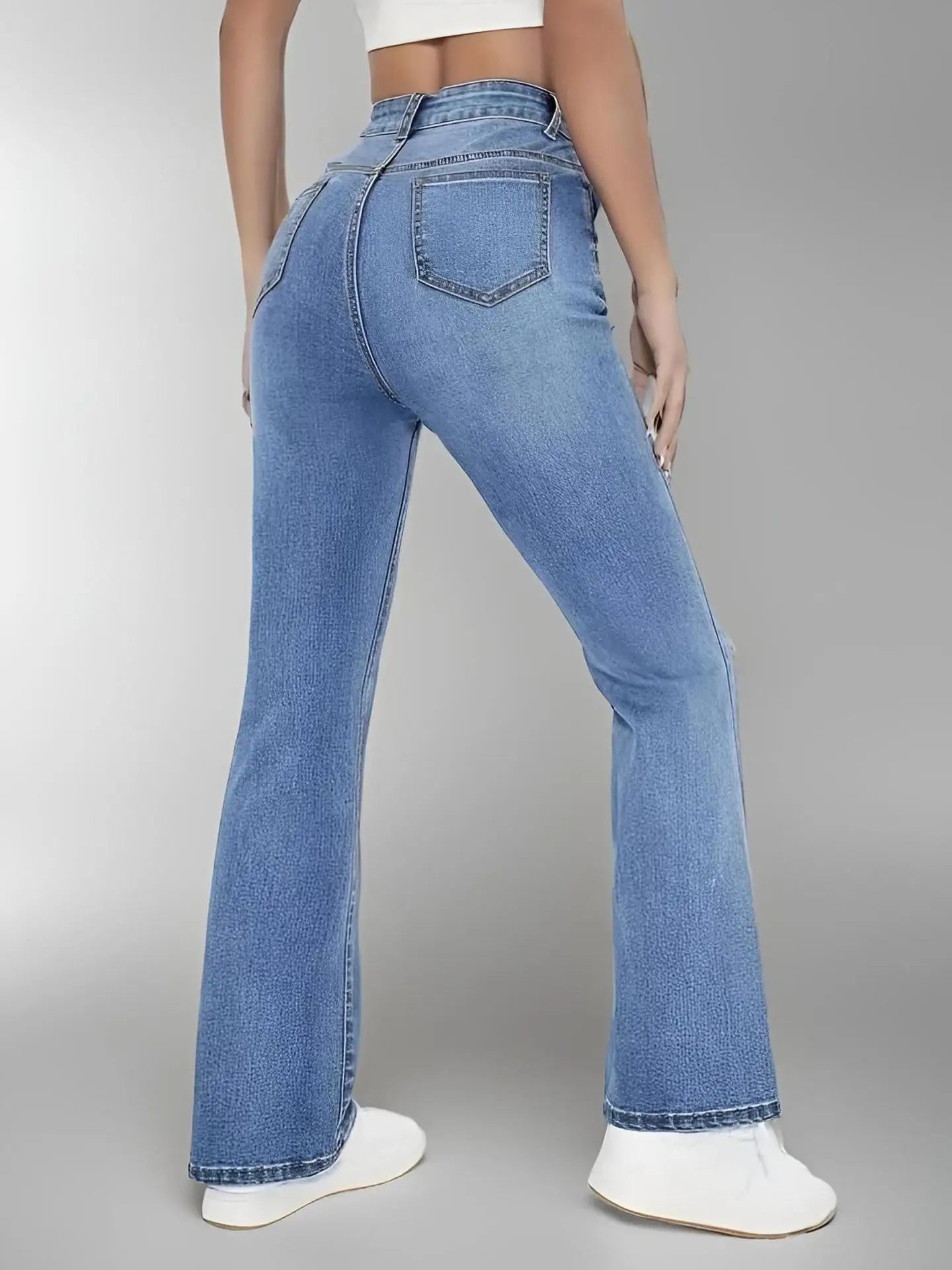 Neue Damen Hot Jeans Schlankheits-Hosen im europäischen und amerikanischen Stil Lässige vielseitige High Waist Washed Denim Hose für Damen