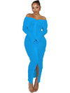 Wmstar Women Dress Long Sleeve Knitted New Fashion Elegant Bodycon Ladies Sexy Bodycon Party Long New Maxi Dresses Dropshipping