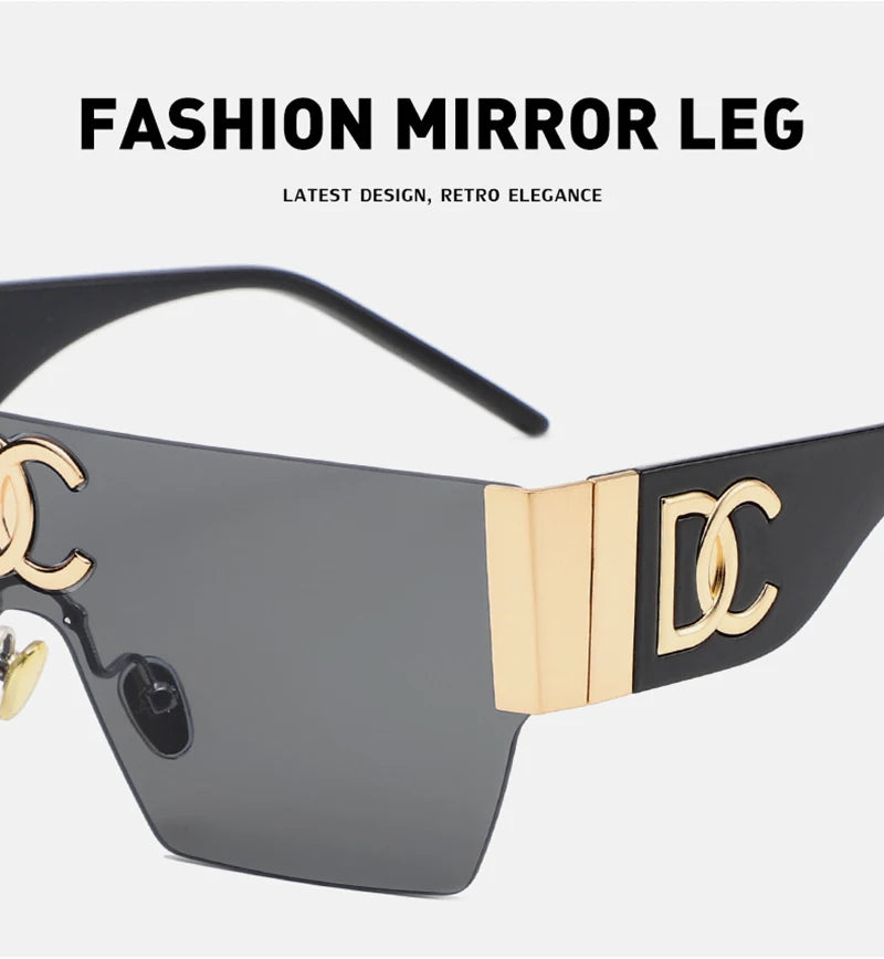 Neue 2024 Luxus Designer Square Sonnenbrillen Frauen Mode Trendy Punk Sonnenbrille Damen Farbverlauf Shades Brillen Oculos UV400