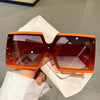 KAMMPT Quadratische Oversize-Sonnenbrille Unisex Trendige Verlaufs-Goggle Luxusmarken-Design Sonnenbrille