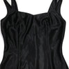 Neues schwarzes Mesh durchsichtiges Blumen-Rüschen-Luxus-Strass-Hochzeitsabend-Meerjungfrauen-langes Kleid Damen Träger Cocktail Geburtstagskleid