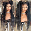 36 Zoll Synthetische Spitze Geflochtene Perücken Schmetterlingszöpfe Spitzenperücke für schwarze Frauen Zopfperücken im Ausverkauf Box Braids Spitzenperücke