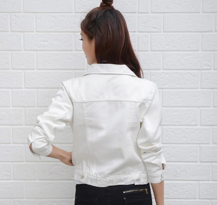 New Women's Denim Jacket Spring and Autumn 2026 Casual Short Denim Jacket Women's Korean Version Solid Color Jacket Clothes