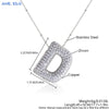 MHS.SUN Hochwertige Bubble Initialenkette Buchstabe A-Z Silberfarbene Zirkon 26 Initialen Ballon Anhänger für Damen Herren Schmuck