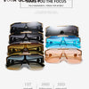 2023 Luxury Big Square Sunglasses Women Brand Designer Retro Blue Sun Glasses For Female Oversized Black Shades Oculos UV400