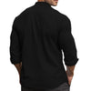 Spring and Summer Men's Shirt Cotton Linen Slim Casual Hawaii Solid Colour Basic Style Breathable Men's Versatile Tops