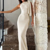 Hugcitar Fashion Solid O Neck Sleeveless Patchwork Sexy Bodycon Maxi Prom Dress Summer Women Clothes Party Festival Club Y2K