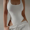 Sleeveless Knit Bodysuit 2024 Hot Summer Sexy Bodycon Off Shoulder Halter Tops Casual Street Bodice For Women ClubWear