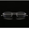 Men Blue Light Blocking Reading Glasses Women Dimond Cutting Rimless Eyeglasses Frame Anti Fatigue Hyperopia Presbyopic Eyewear