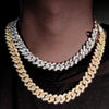Caraquet Punk Hip Hop Cuban Link Chain Choker Necklace Iced Out Rapper Crystal Necklace Fashion Bling Rhinestone Jewelry Gift