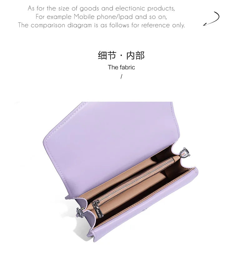 Designer Handheld Small Square Bag 2025 New Style Bow Sweet and High Quality Texture Single Shoulder Cross Shoulder Female