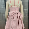 Mozision Pailletten-Kleid mit Schleife am Rücken, rückenfrei, sexy Mini-Kleid für Damen, modisches Etuikleid mit eckigem Ausschnitt, ärmellos, hohe Taille, A-Linie, Clubkleid