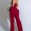 Damen-Jumpsuit 2025 Sommer Neu Temperament Modisch Sexy Ärmellos Gewebtes Band Trägerlos Rückenfrei Party Gerader Jumpsuit