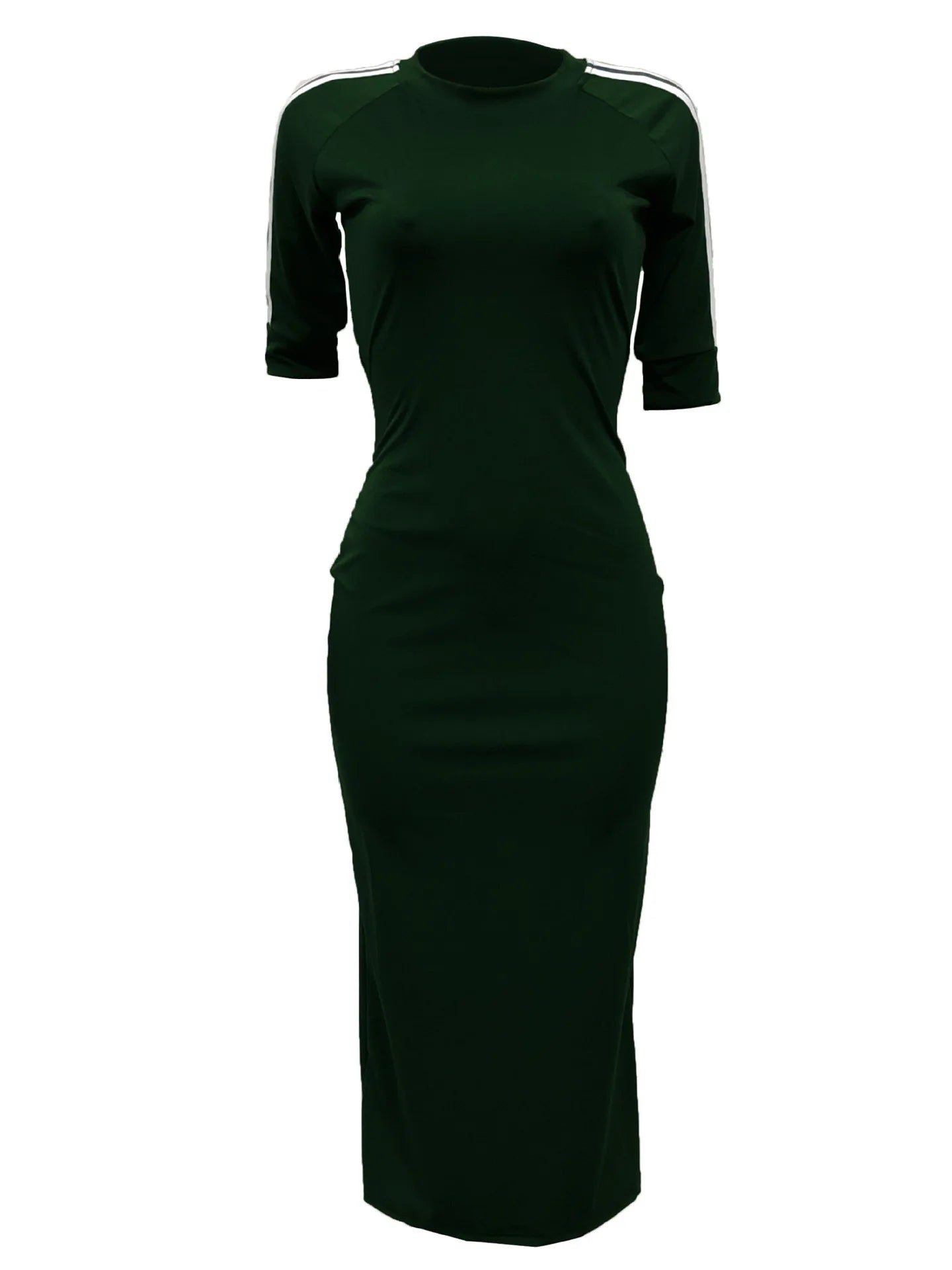 European and American women's fashion white stripe dress