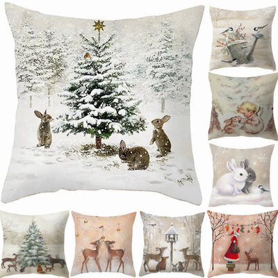 45cm Weihnachtskissenbezug Navidad Frohe Weihnachten Dekorationen für Zuhause 2024 Weihnachtliche Noel Weihnachtsornamente Neujahrsgeschenke 2025