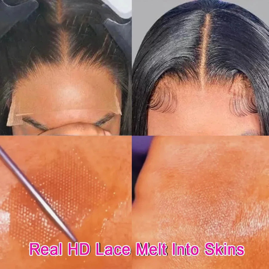 13x6 HD-Lace-Frontal nur Tiefwelle 13x4 Full Frontal unsichtbare HD-Lace-Verschluss nur Echthaar für Frauen schmilzt Haut vorgezupft