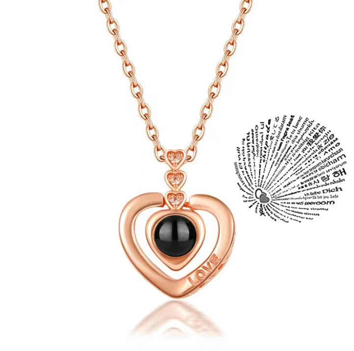 Projection Necklace 100 Languages I Love You Pendant Necklaces For Lover Girlfriend 2026 Creative Couple Romantic Jewelry Gifts