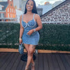 Camisole Dress Sexy Sleeveless Women Denim Dresses Solid Spliced Sheath Slim Washed Distressed 2025 Summer Wrap Buttocks