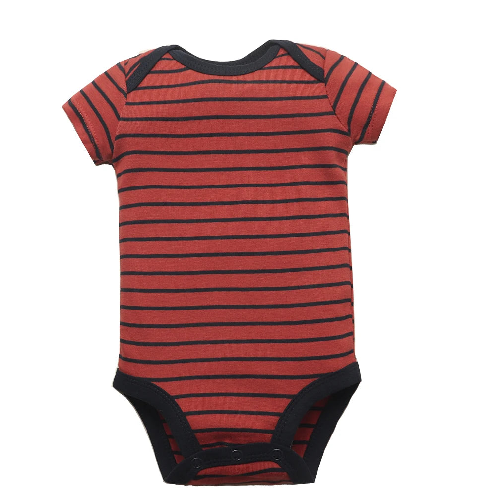 5PCS/Lot Baby Boys Girls Bodysuits 100% Cotton Short Sleeves Kids Clothes 6-24 Month Newborn Baby Clothing Bebe Jumpsuit