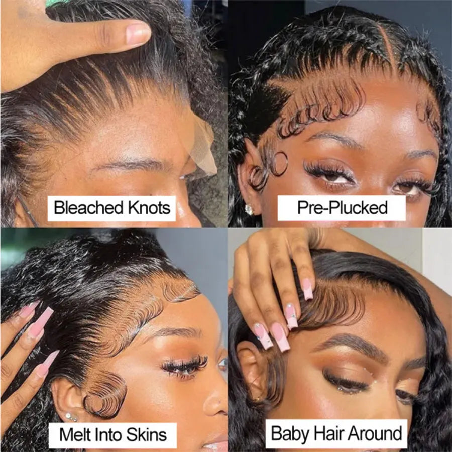 Newa Hair Human Hair HD Lace Wig With Bangs 5x5/7x5 HD Lace Closure Wig Natural Black Glueless Wigs Pre Plucked HD WIG For Women