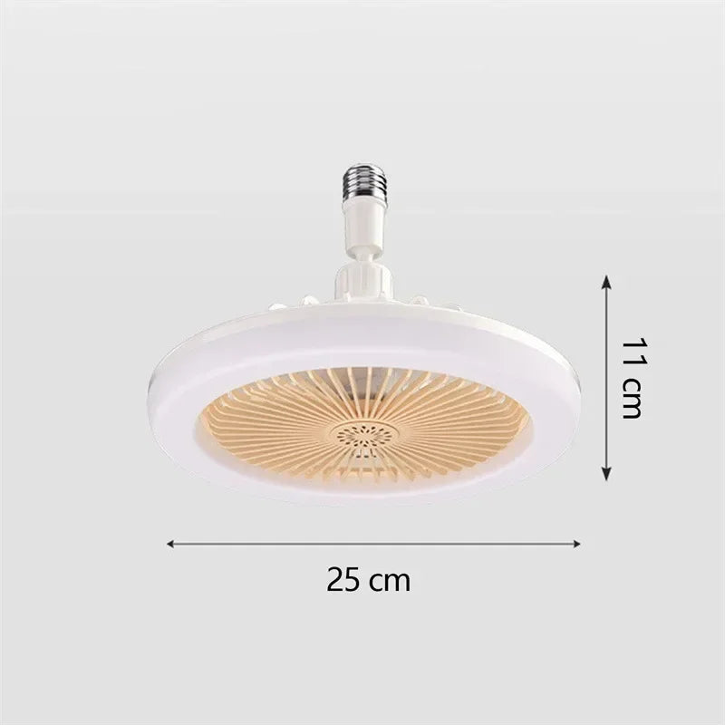 Ceiling Fan with Lighting Lamp Converter Base with Remote Control Ceiling Fan Lamp for Bedroom Living Home Silent 3 Speed