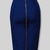 16 Colors Sexy Solid Zipper Orange Blue Black Red Bandage Skirt Women Elastic Bodycon Summer XL XXL Pencil Skirts 58cm