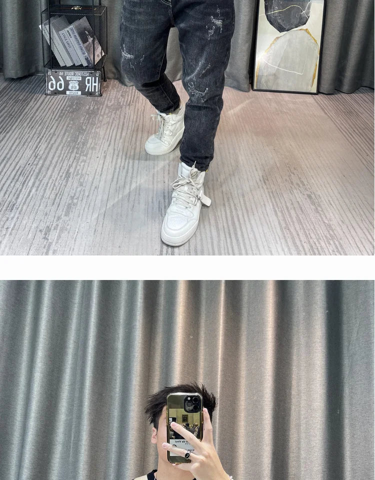 Luxury Men Autumn Knitted Tshirt 2024 Korean O-neck Short Sleeve Top Tees Streetwear Male Social Club Slim Fit Casual T-Shirt