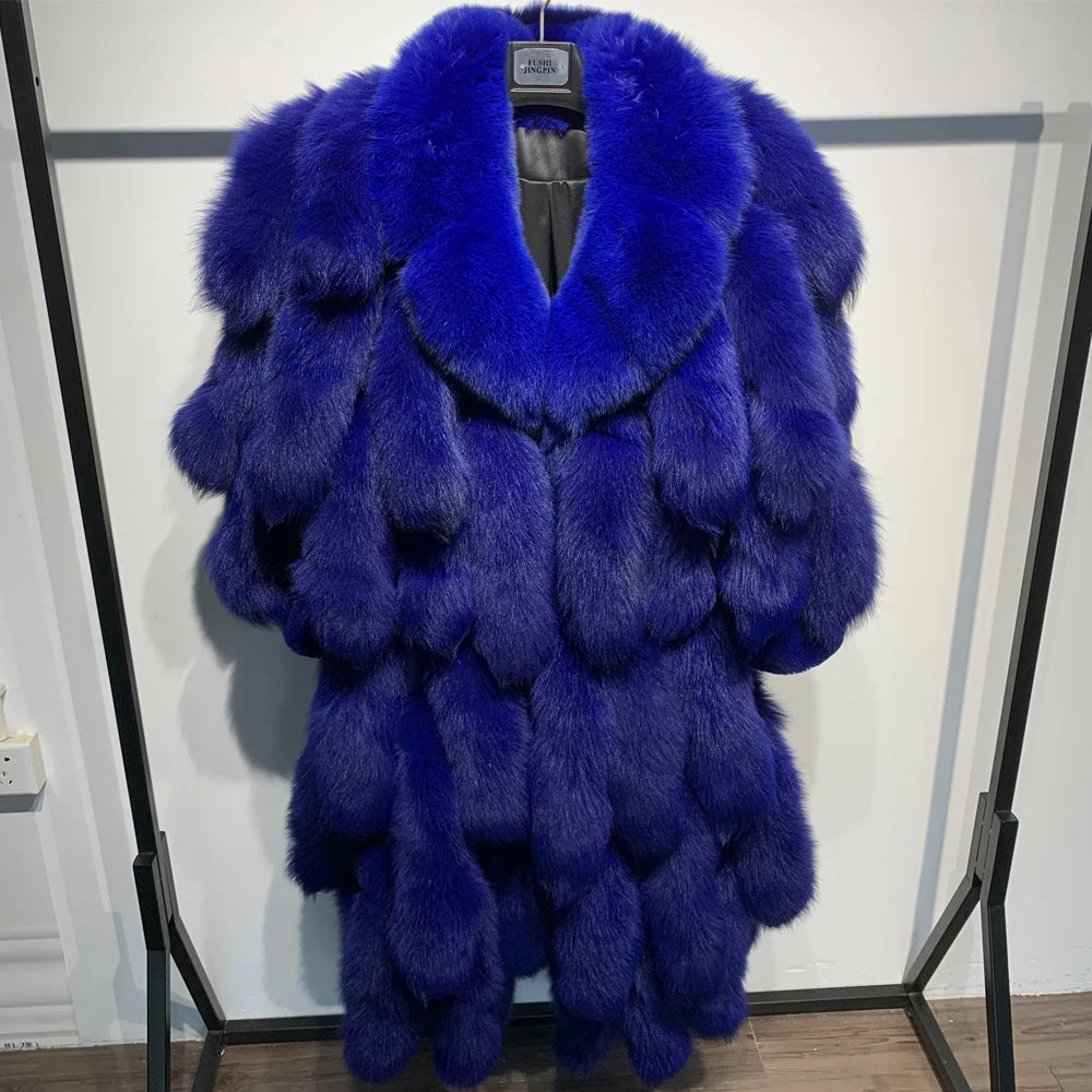 GO BALLISTIC YA Fox Fur Coat 2023 Winter New Natural Fur Clothing Fur Outwear 7337