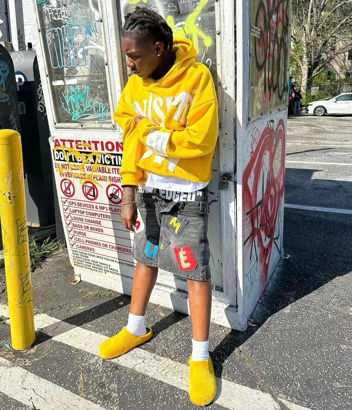 Y2K Hip Hop Denim Shorts Loose Fit Cotton Five-Quarter Length Printed Embroidered Low-Mid Waist Jeans Shorts for Men
