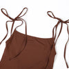 Elegantes, tief ausgeschnittenes, rückenfreies, eng anliegendes Maxikleid für Damen – Spaghettiträger, ärmellos, Bodycon-Kleid, sexy Club-Party-Kleider