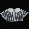 Women Mesh Corset Bustier With Cups Overbust Tight Shaping Tops Strapless Transparent Bodice Slimm Waist Wedding Lace Up Boned
