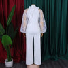 Mesh Jumpsuit Women White Overalls Party Lace Rompers New In Bodysuit One Piece Long Sleeve Summer Long Pants Y2k Spring Work