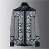 Fashion Men's Luxury Retro Print Shirt Crown Diamond Casual Social Shirt Long Sleeve Slim Fit Business Party Dress Shirt XS-6XL
