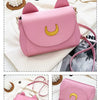 Summer Sailor Moon Ladies Handbag Black Luna Cat Shape Chain Shoulder Bag PU Leather Women Messenger Crossbody Small Bag Purses