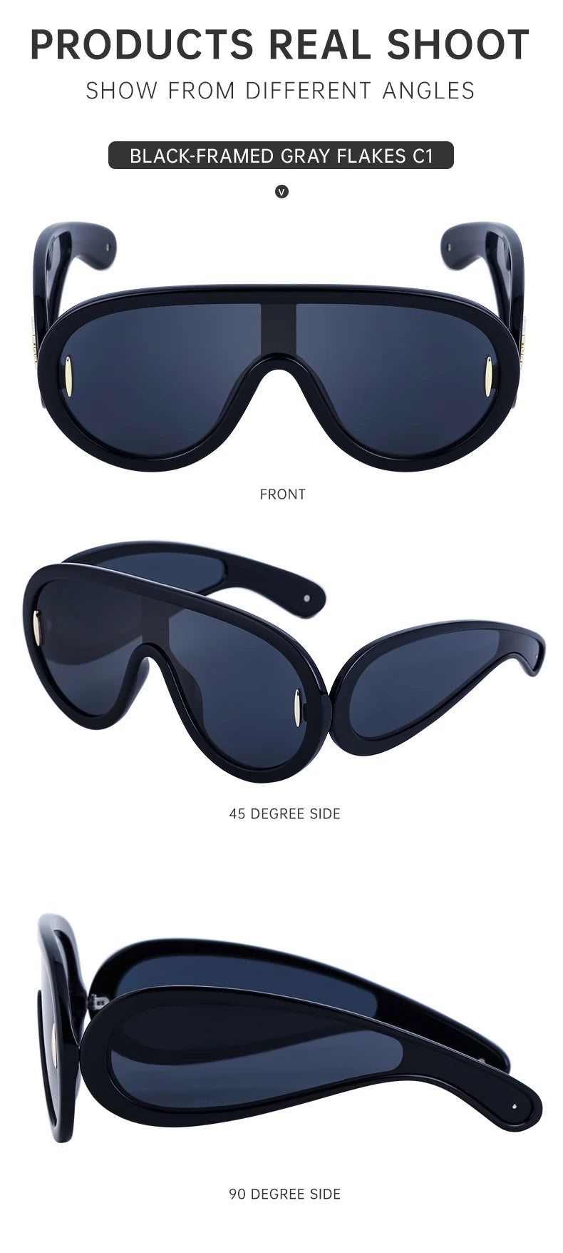 Oversized Wellen-Masken-Sonnenbrille Einteilige Damen-Sport-Y2K-Punk-Sonnenbrille für Damen 2024 Luxusmarke Steampunk-Brillen-Goggle