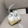 Handhabung Strasssteine Abend-Clutch-Tasche Geldbörsen und Handtasche Luxus Designer Umhängetasche Glänzende Kristall-Clutch-Geldbörse Eimer-Tasche