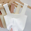 2026 Summer Women Sexy Sleeveless Tops Fashion Short Square Collar Tank Tops 6 Colors Knitted
