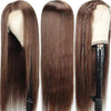 Chocolate Brown Straight 13x4 13x6 Hd Lace Frontal Wig Brazilian Colored T Part Human Hair Wigs For Women Preplucked 30 36 Inch