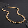 KunJoe Simple Cuban Chain Necklace for Men Gold Color/Black Metal Aluminium Chain On The Neck Choker Jewelry Party Male DIY Gift