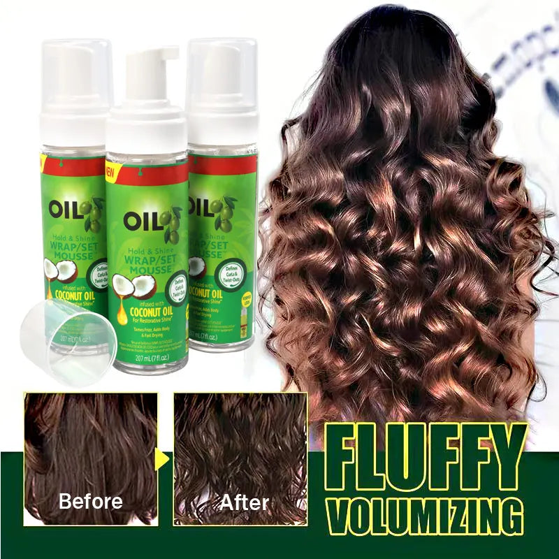 Hair Styling Mousse 100Ml Setting Foam Olive Oil Hold & Shine Wrap/Set Mousse Smell Good Hair Moisturizing Mousse Setting Lotion