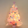 Hot Sale 45/60cm Christmas Tree With lights White/Pink Christmas Tree With Star Christmas Miniature Pine With Ornaments
