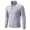 New Men's Sweater Half Zipper Pullovers Winter Warm Stand Collar Turtleneck Cotton Knitted Sweater Men Solid Color Sweatwear