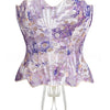 SsTss American Court Corset Sheer Mesh Breathable Corset Sexy Top Hollow Irregular Lace Double Layer Shapewear Chic Camis Top