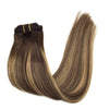 Seamless Clip ins Extensions Human Hair Straight Brazilian Remy Real Natural Hair 8Pcs 120G/Set Clip on Human Hair Extensions
