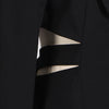 TWOTWINSTYLE Solid Hollow Out Patchwork Belt Blazers For Women Notched Collar Long Sleeve Spliced Single Breasted Blazer Female