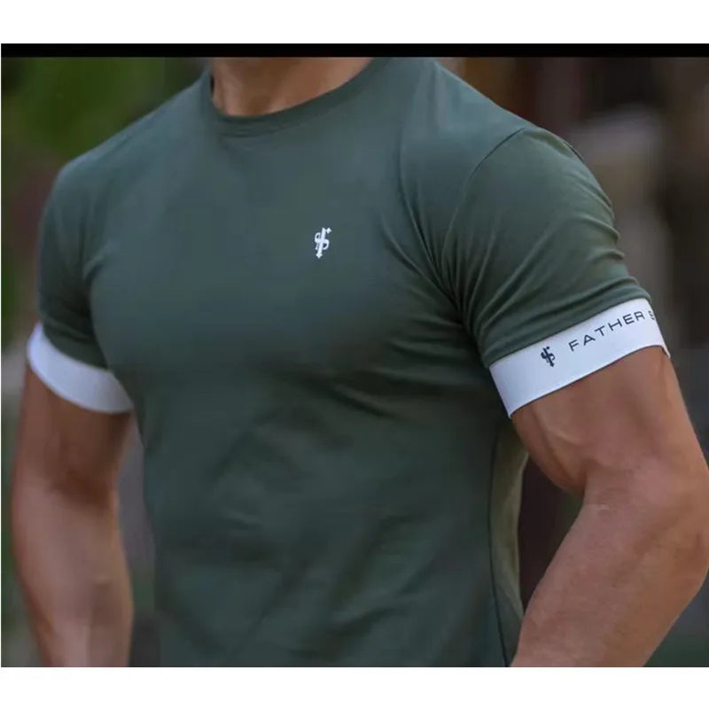 Herren Sommer Rundhals Kurzarm Lockeres T-Shirt
